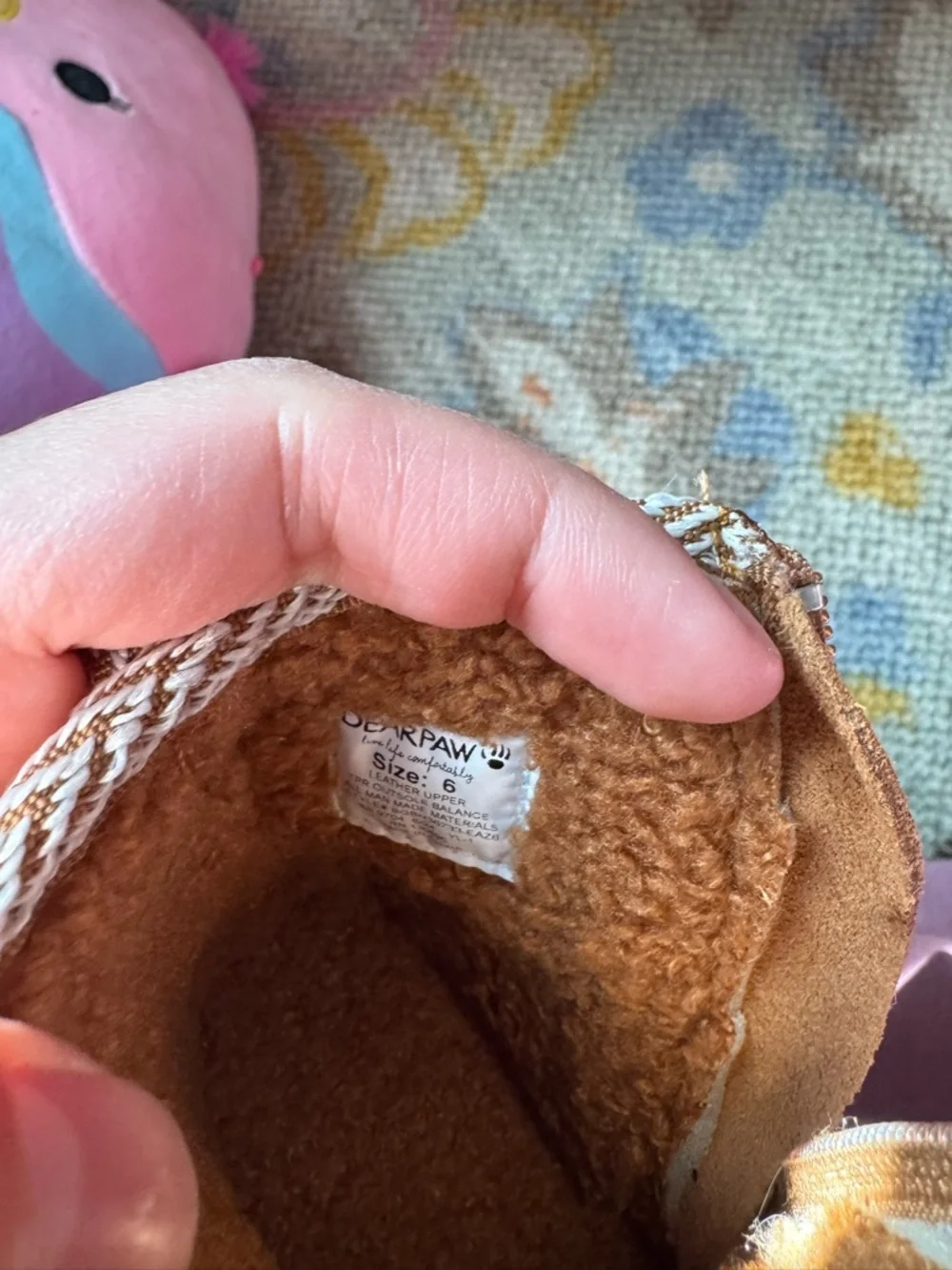 BearPaw Kids Suede Ankle Boots in Chestnut
